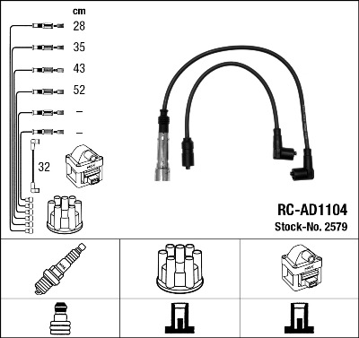 Провода зажигания к-т RC-AD1104 2579