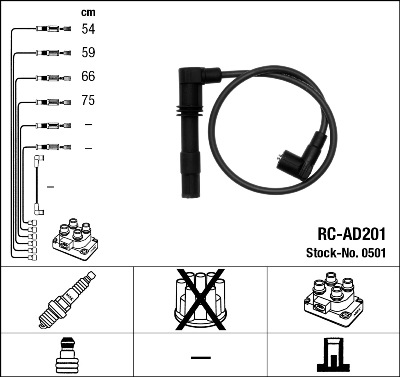 Провода зажигания к-т RC-AD201 0501