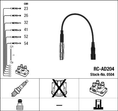 Провода зажигания к-т RC-AD204 0504