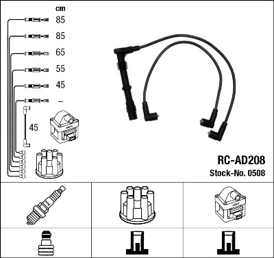 Провода зажигания к-т RC-AD208 0508