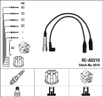 Провода зажигания к-т RC-AD210 0510