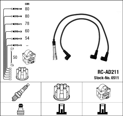 Провода зажигания к-т RC-AD211 0511