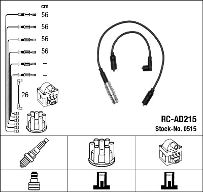 Провода зажигания к-т RC-AD215 0515