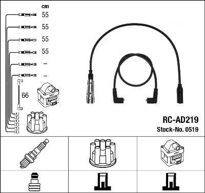 Провода зажигания к-т RC-AD219 0519