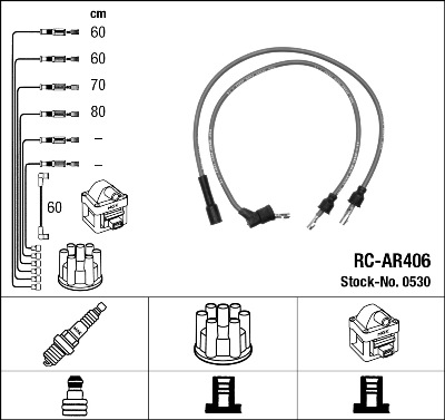 Провода зажигания к-т RC-AR406 0530