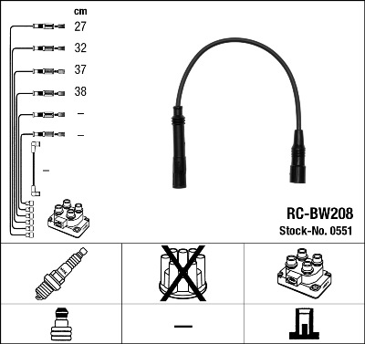 Провода зажигания к-т RC-BW208 0551