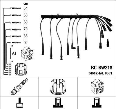 Провода зажигания к-т RC-BW218 0561