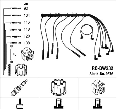 Провода зажигания к-т RC-BW232 0576