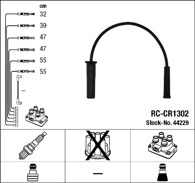 Провода зажигания к-т RC-CR1302 44229