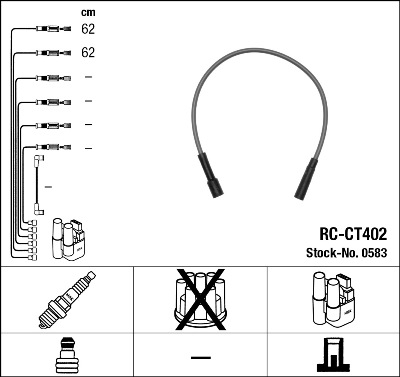 Провода зажигания к-т RC-CT402 0583