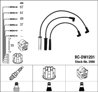 Провода зажигания к-т RC-DW1201 2996