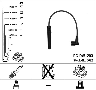 Провода зажигания к-т RC-DW1203 6022