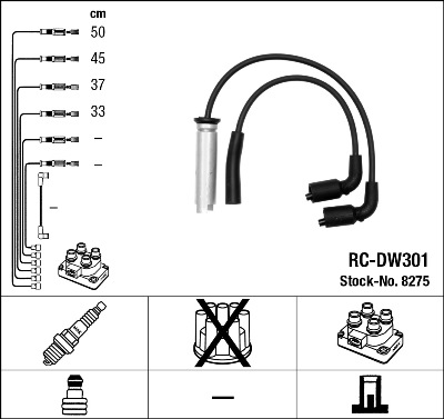 Провода зажигания к-т RC-DW301 8275