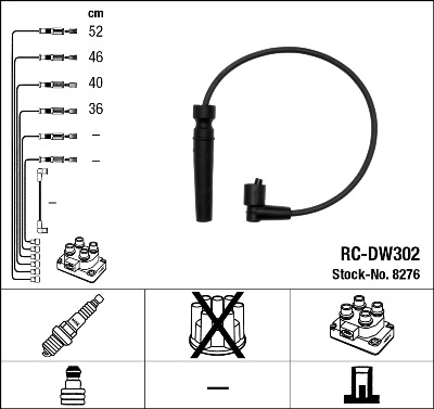 Провода зажигания к-т RC-DW302 8276