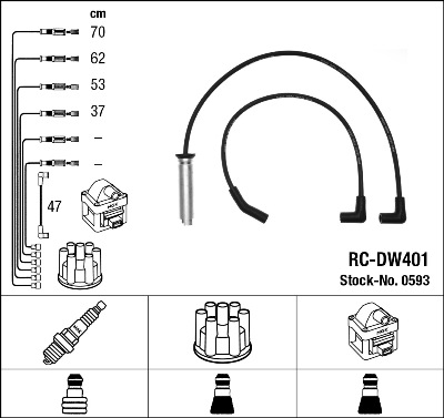 Провода зажигания к-т RC-DW401 0593