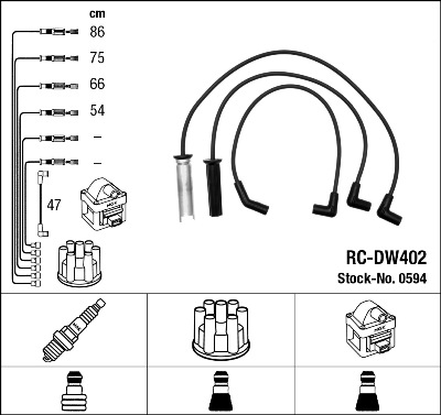 Провода зажигания к-т RC-DW402 0594