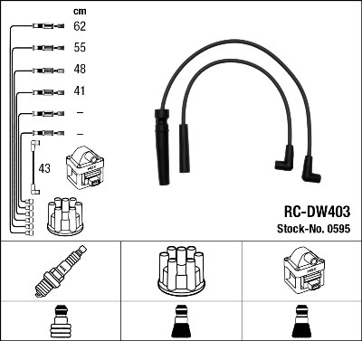 Провода зажигания к-т RC-DW403 0595