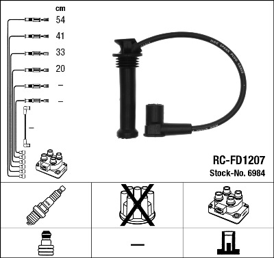 Провода зажигания к-т RC-FD1207 6984