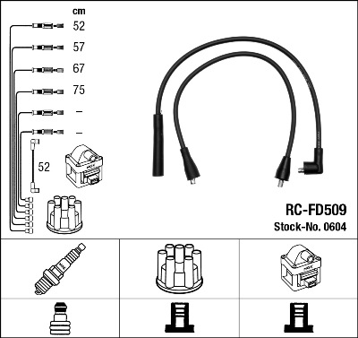 Провода зажигания к-т RC-FD509 0604