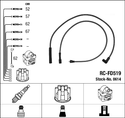 Провода зажигания к-т RC-FD519 0614