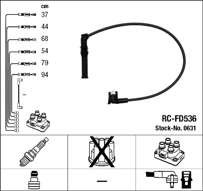 Провода зажигания к-т RC-FD536 0631