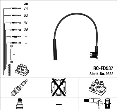 Провода зажигания к-т RC-FD537 0632