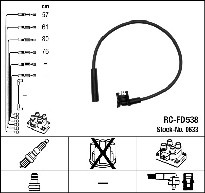 Провода зажигания к-т RC-FD538 0633