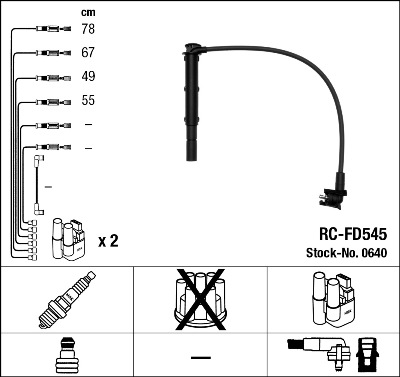 Провода зажигания к-т RC-FD545 0640