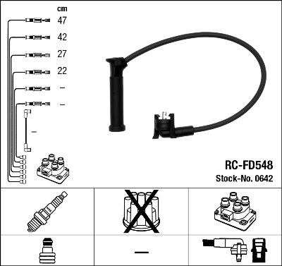 Провода зажигания к-т RC-FD548 0642