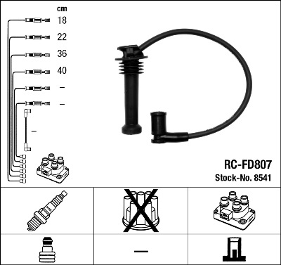 Провода зажигания к-т RC-FD807 8541