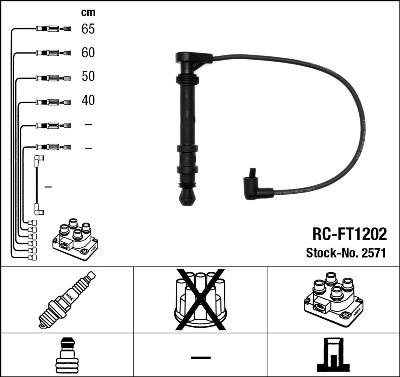 Провода зажигания к-т RC-FT1202 2571