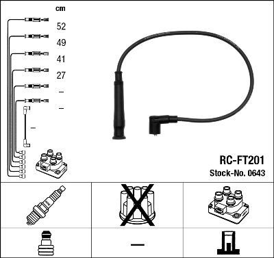 Провода зажигания к-т RC-FT201 0643