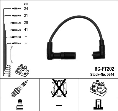 Провода зажигания к-т RC-FT202 0644