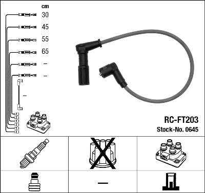 Провода зажигания к-т RC-FT203 0645