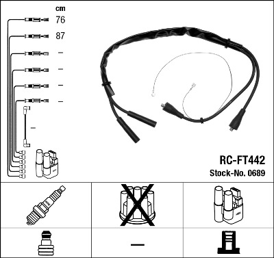 Провода зажигания к-т RC-FT442 0689