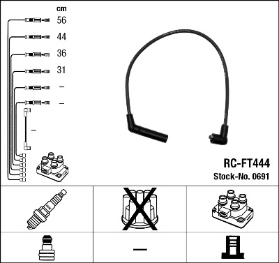 Провода зажигания к-т RC-FT444 0691