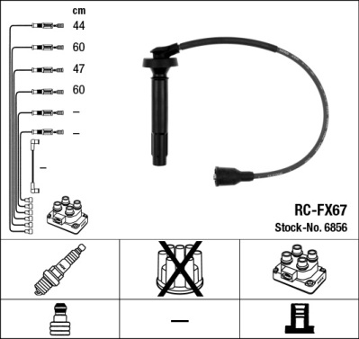 Провода зажигания к-т RC-FX67 6856