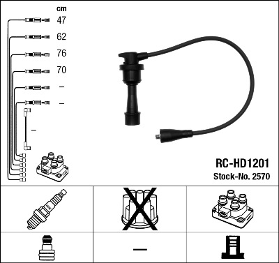 Провода зажигания к-т RC-HD1201 2570