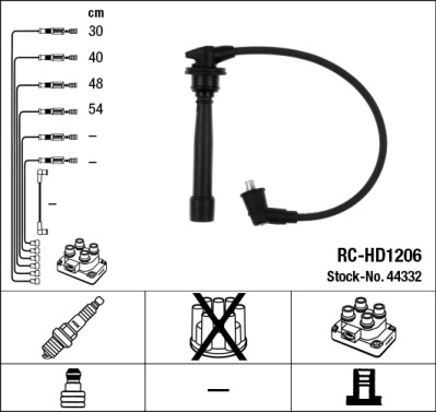 Провода зажигания к-т RC-HD1206 44332