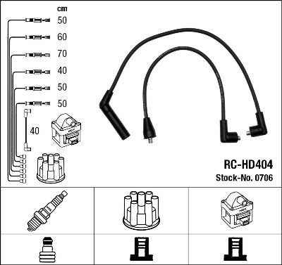 Провода зажигания к-т RC-HD404 0706