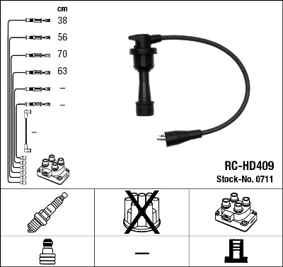 Провода зажигания к-т RC-HD409 0711