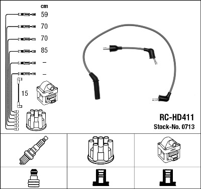 Провода зажигания к-т RC-HD411 0713