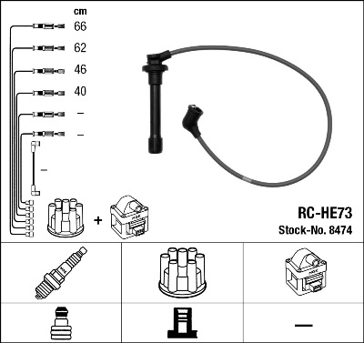 Провода зажигания к-т RC-HE73 8474