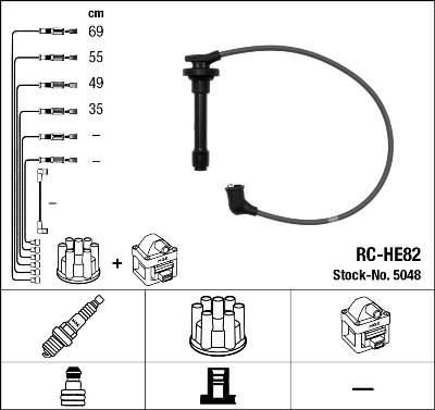 Провода зажигания к-т RC-HE82 5048