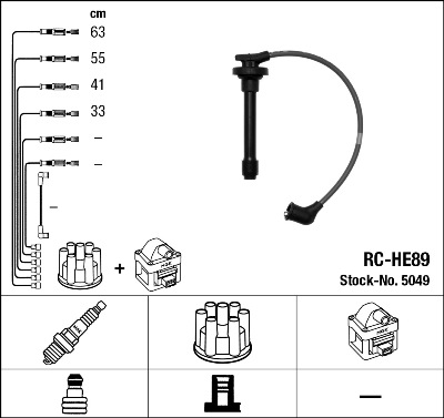 Провода зажигания к-т RC-HE89 5049