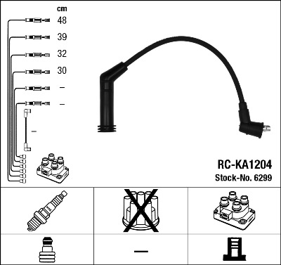 Провода зажигания к-т RC-KA1204 6299