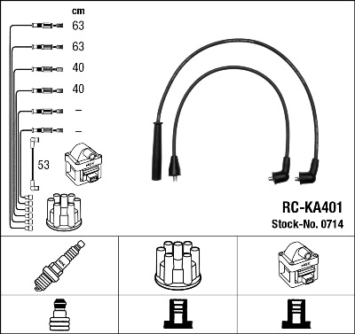 Провода зажигания к-т RC-KA401 0714