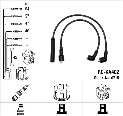 Провода зажигания к-т RC-KA402 0715