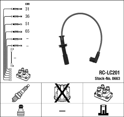 Провода зажигания к-т RC-LC201 0663