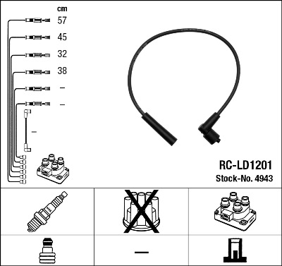 Провода зажигания к-т RC-LD1201 4943